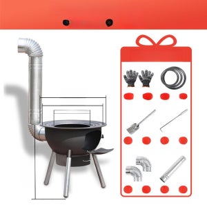 불멍 화로대 숯불 화로 화덕 대형 난로 스토브 야외 캠프파이어 1. 초두꺼운 43cm 일체형스탬핑 + 3구