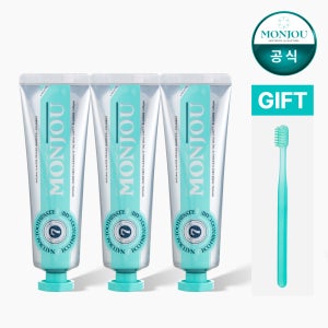 몽주 구취 케어 고불소 비건 치약 입냄새 잇몸 불소 충치 치석 임산부 100g, 3개