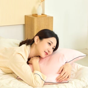 실크원 실크 베개커버 호텔 배게 베갯잇 알러지케어 라이트 핑크, 50x70cm