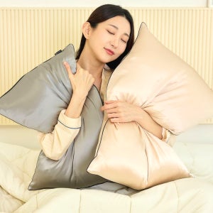 실크원 실크 베개커버 호텔 배게 베갯잇 알러지케어 라이트 그레이, 50x70cm