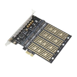 Chimda M.2 NVMe SSD 확장 카드 PCIe 3.0 x8 x16 4포트