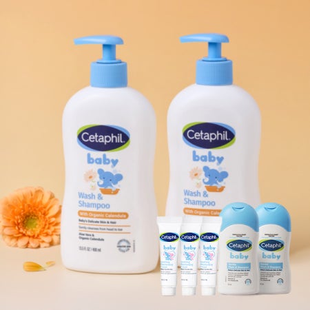 [슈퍼적립] 세타필 베이비 카렌듈라 워시앤샴푸400ml 2개+여행용 5종