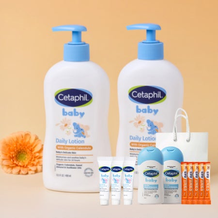 [슈퍼적립] 세타필 베이비 카렌듈라 아기 로션 400ml 2개+여행용 5종