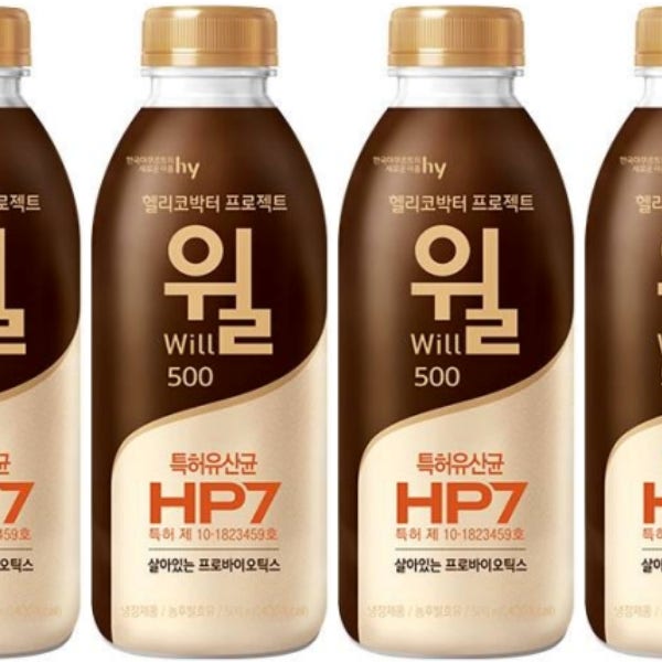 HY 한국야쿠르트 헬리코박터 프로젝트 대용량 윌 500ML, 10개