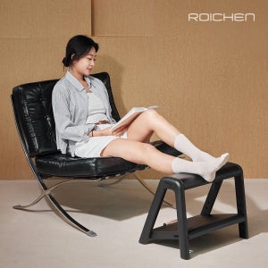 로이첸 지압 2단 높이조절 발받침대 사무실 책상 의자 다리거치대 풋레스트
