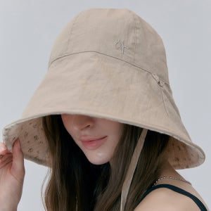 바스락 양면 꽃무늬 버킷햇 햇빛가리개 여성 여름 와이드 챙모자 벙거지 벙거지모자