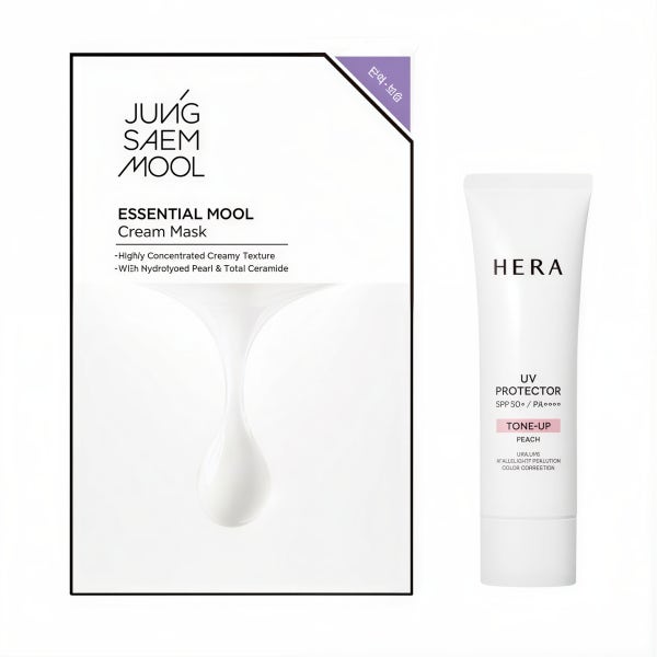 헤라 UV프로텍터 톤업 피치 SPF50+/PA++++ 40ml + 마스크 팩 1매