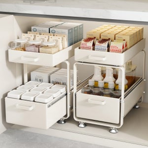 슬라이드 싱크대 하부장 정리 수납 선반 레일 언더 선반