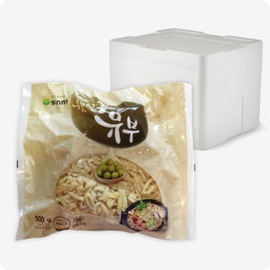 [다인] 신미 햇살콩 유부 슬라이스 냉동 고명 절단유부 500g, 16개