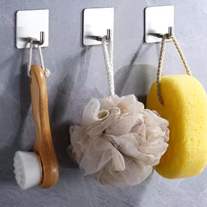 무타공후크 욕실 대야 주방 소품 정리 접착식 스텐 벽걸이 후크고리