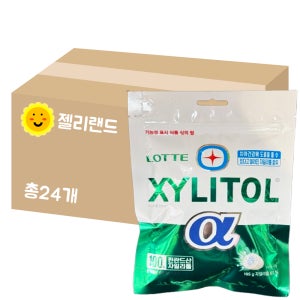 롯데 자일리톨 알파 리필 195g X 24개 (1BOX)