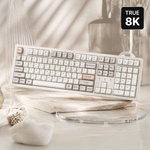 키크론 K10 Ultra 무선 8K 고성능 기계식 키보드 애플 레트로 베이지, 저소음 바나나축