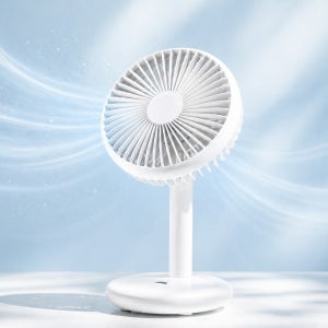 탁상용 선풍기 충전식 책상 사무실 차박 캠핑 탁상형 무소음 저소음 무선 화이트