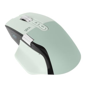 지클릭커 휠마스터 매크로 OP175 LCD 하프버티컬 무한 가로휠 무선 블루투스 무소음 마우스 그린