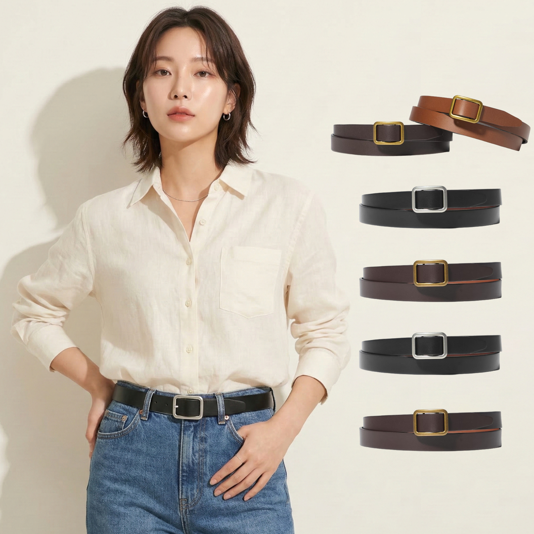 유니클로 벨트 클린 양면 리버시블 슬라이드 버클 여성 가죽벨트 허리띠