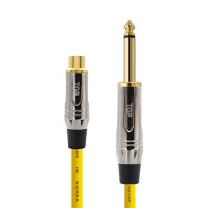 HDTOP 국산 메탈 RCA암 TO 5.5모노 수 케이블 옐로우 40M HT-TP5007