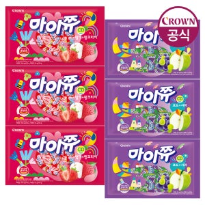 크라운 대용량 마이쮸 720g 포도사과+딸기리치 각 3개