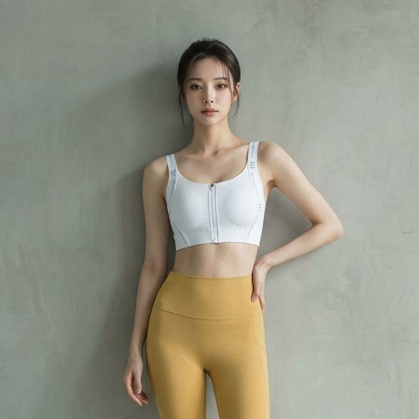 러닝 앞지퍼 스포츠브라 노와이어 고강도 요가 헬스 브라탑 집업 스포츠브라