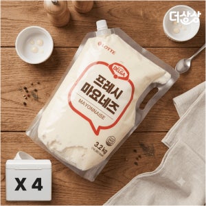롯데 델가 프레시 마요네즈 스파우트 3.2kg x 4개/box 대용량 업소용