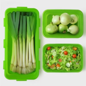 옆집의 미라클 프레시존 야채통 5p 세트 대파 야채 과일 식재료 보관