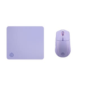 스틸시리즈 Rival 3 WL Gen 2 - Lavender 무선 게이밍 마우스 + QcK Large Lavender 게이밍 마우스패드