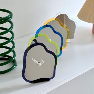 오브어스 비정형 아크릴 거울 탁상시계 무소음 저소음 데스크테리어 인테리어 소품