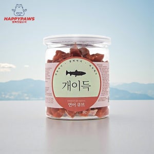 강아지간식 개이득 천연콜라겐 영양간식 소프트타입 연어-큐브, 200g, 1개