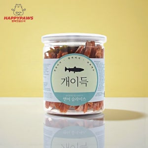 강아지간식 개이득 천연콜라겐 영양간식 소프트타입 연어-슬라이스, 200g, 1개