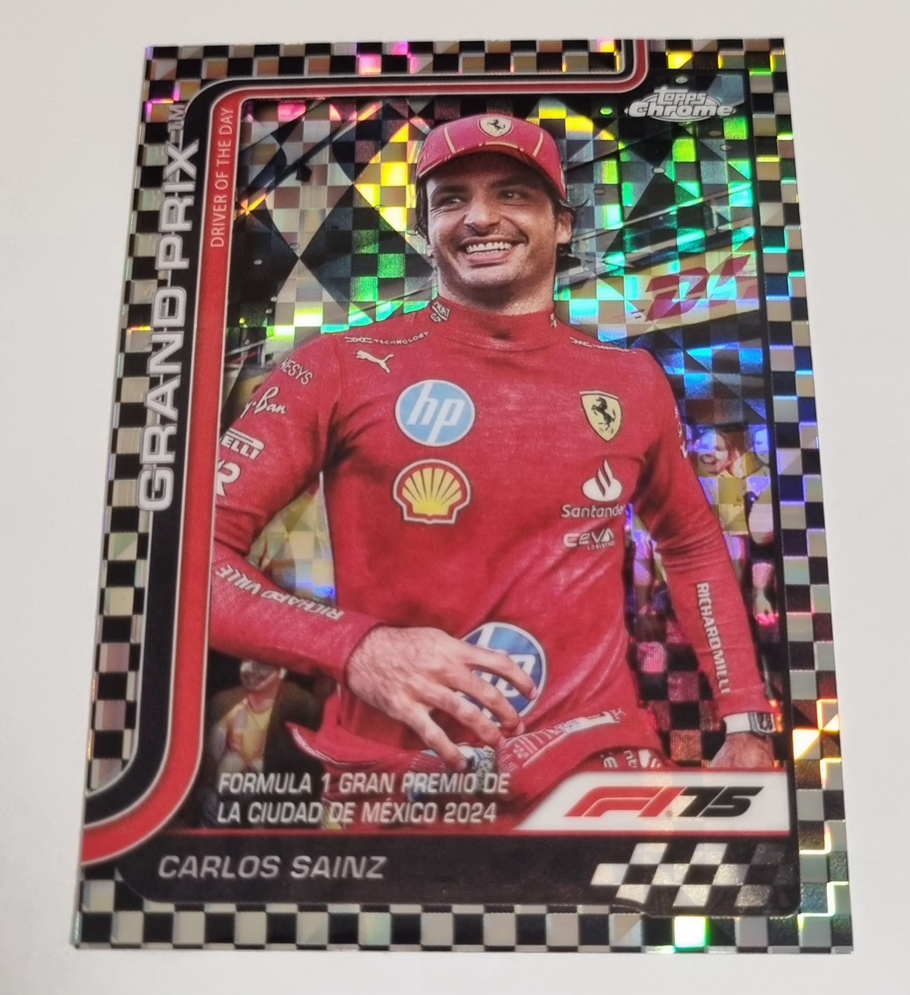 2025 F1 카를로스 사인츠 체커 카드 TOPPS CHROME 카드 탑스 크롬
