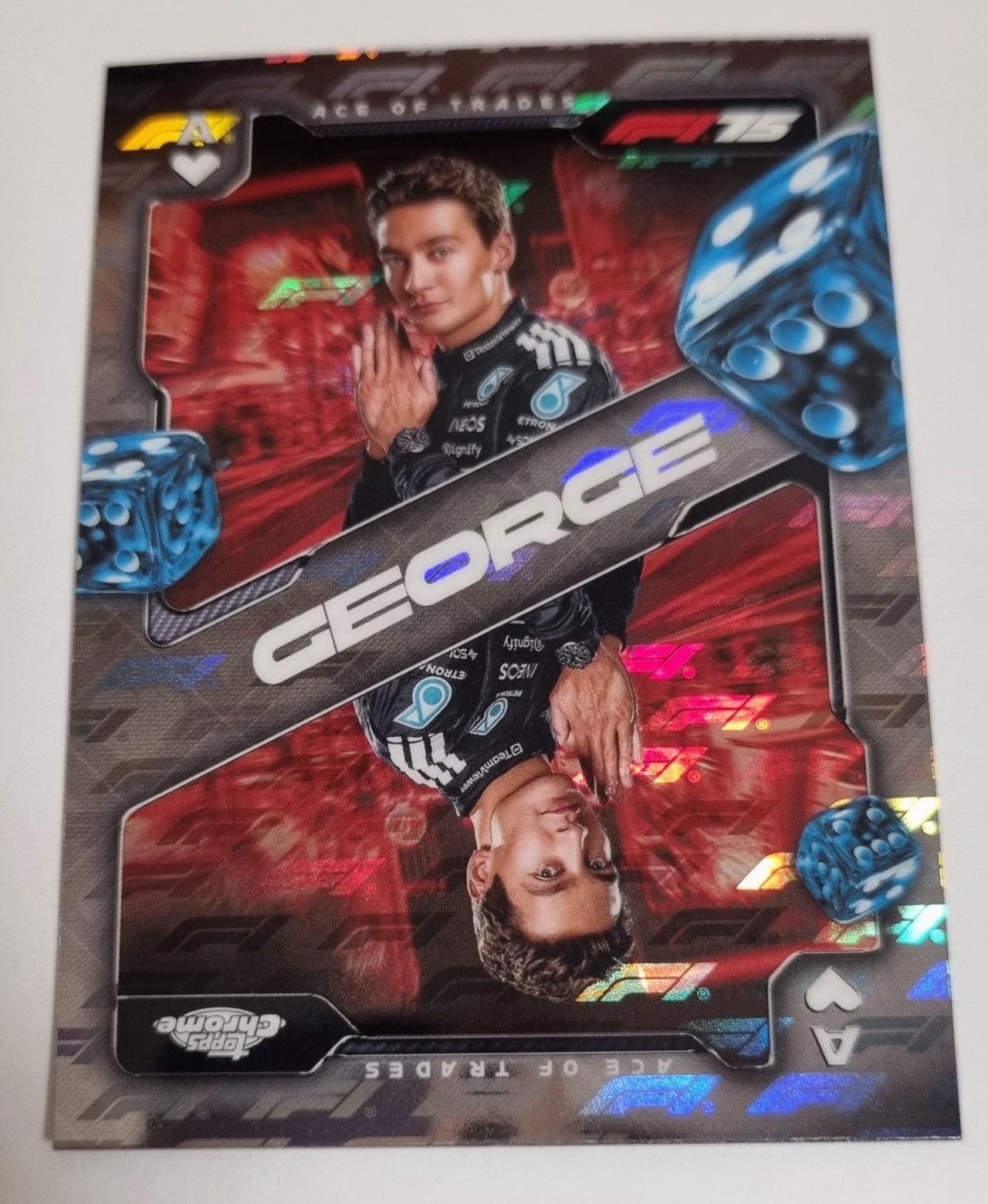 2025 F1 조지 러셀 인서트 로고 카드 TOPPS CHROME 카드 탑스 크롬