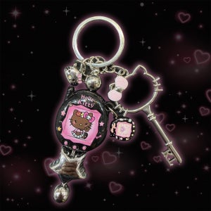 헬로키티 블랙 실버 키링 / 키홀더 / 키체인 감성 키링