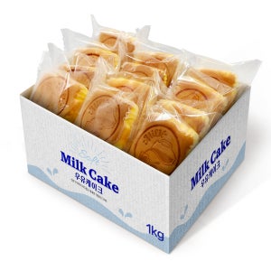우유 밀크 케이크 대용량 촉촉한 카스테라 빵 1kg