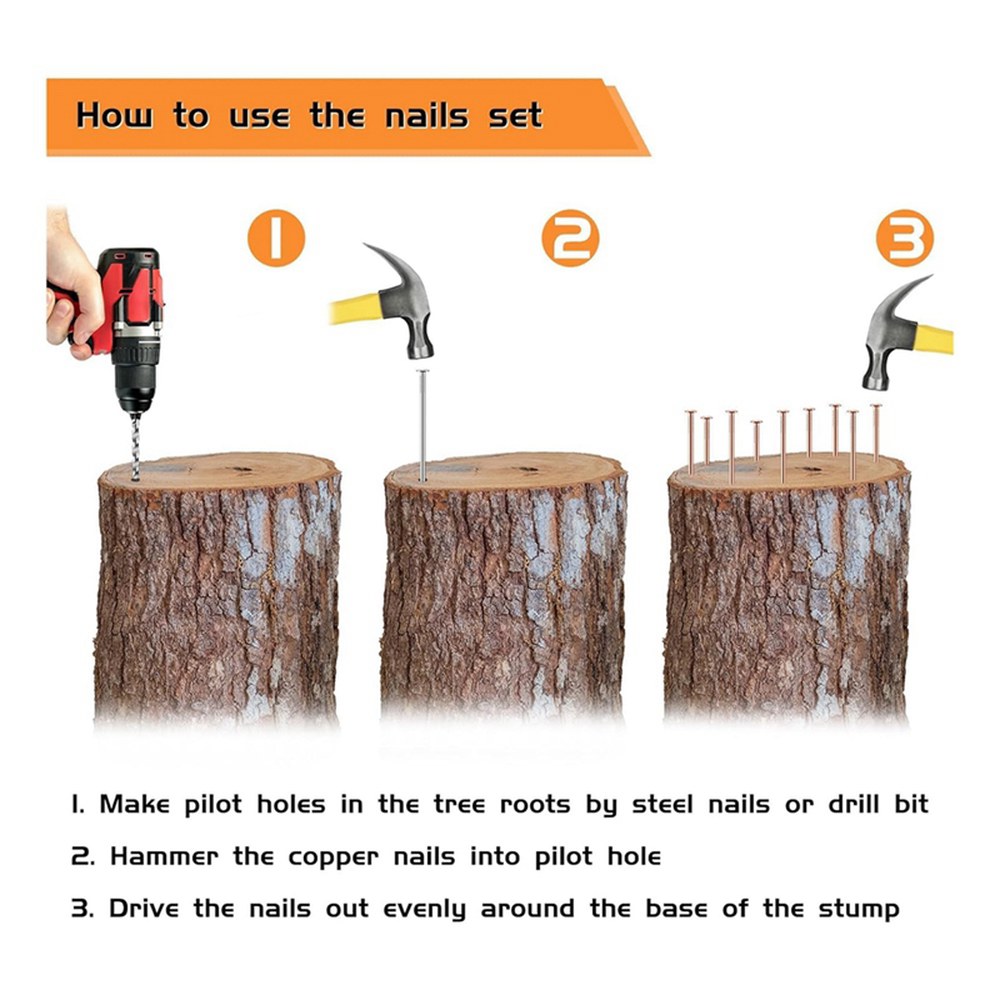 나무 구리 키트 순수 벌크 제거 하드웨어 나무용 그루터기 스파이크 <b>Copper</b> Silver