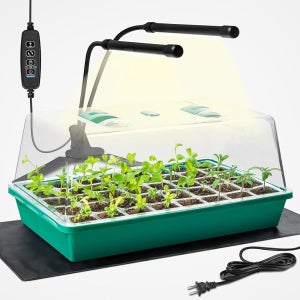 재배 조명과 발열 매트가 있는 CAR HEN 스타터 트레이 실내 시작 및 번식을 위한 1 Green 40 Cells