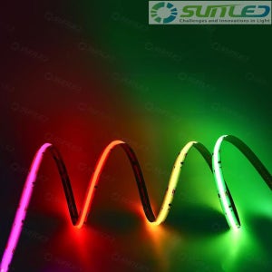 RGB COB LED바 10m롤 색변환 24V 스트립 면발광 줄조명 플렉시블 풀컬러 튜닝