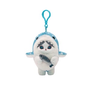 모프샌드 모후샌드 고양이 인형 키링 키홀더 상어 코스튬 블루바이냥