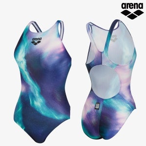 아레나 여성수영복 미스티레이 선수 원피스 레이서백 A6BL1CO01PPL