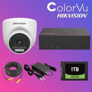 하이크비전 컴팩트 풀컬러 500만화소 카메라 1대 1TB CCTV세트 사무실 매장 자가설치