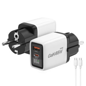 GAN PD PPS C타입 USB 65W LED 초고속 충전기 접지 플러그