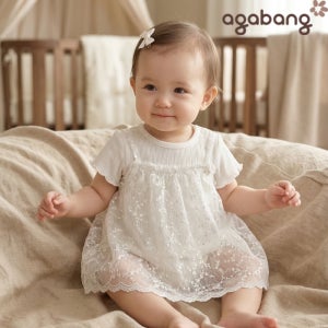 아가방 올라비 반소 바디수트 뷔스티에 여름 아기 바디슈트 여아 01T317554