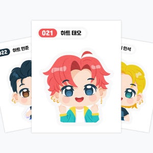 띠부스티커 단면 양면 24시간 무제한 편집 띠부띠부씰 스티커 대왕 띠부씰 제작 10매 세트