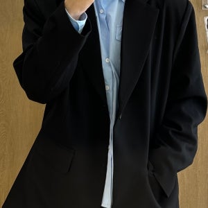 펜시 싱글 오버핏 자켓 2color 블레이저