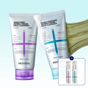 메디힐 더마 크림 팩 클렌저 클렌징폼 마데카소사이드+피디알엔, 120ml, 2개