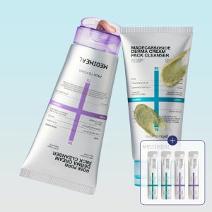 메디힐 더마 크림 팩 클렌저 클렌징폼 마데카소사이드+피디알엔, 120ml, 2개