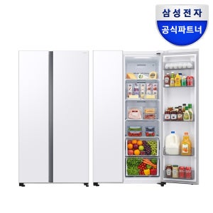 삼성 냉장고 RS84DG5002WW 비스포크 양문형 2도어 852L 스노우화이트 AI