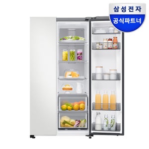 삼성 비스포크 냉장고 RS70F84N2Y 양문형 852L 메탈쿨링 2도어 코타화이트 AI