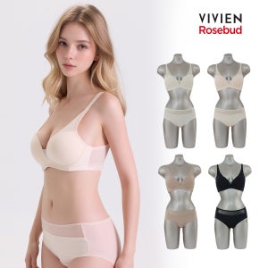 비비안 로즈버드 데일리 심리스 베이직 다지인 보정 여성속옷 브라팬티세트 4+4 8종