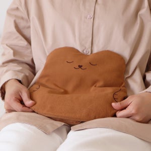 들꽃잠 배찜질팩 아기곰 엄마곰 출산선물 배앓이 유아 아이 저자극 브라운, 1개