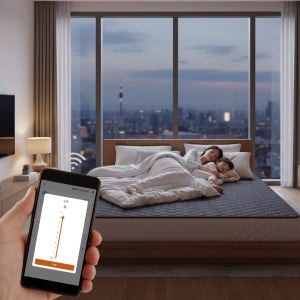 (2026년형 5세대) 한일온열기 IOT 원격조절 전기 온열매트 탄소 카본 매트 전기요 장판 침대용 1인용 싱글