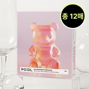 포들 곰젤리 오트 세라마이드 진정 장벽 케어 겔마스크팩 12매, 1개